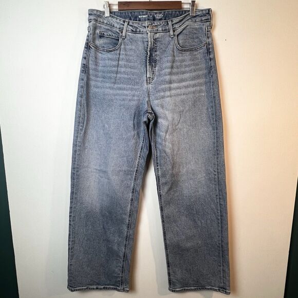 Old Navy Ultra High Rise Sky Hi Wide Leg Jeans Lois Women’s 14 - Picture 2 of 15